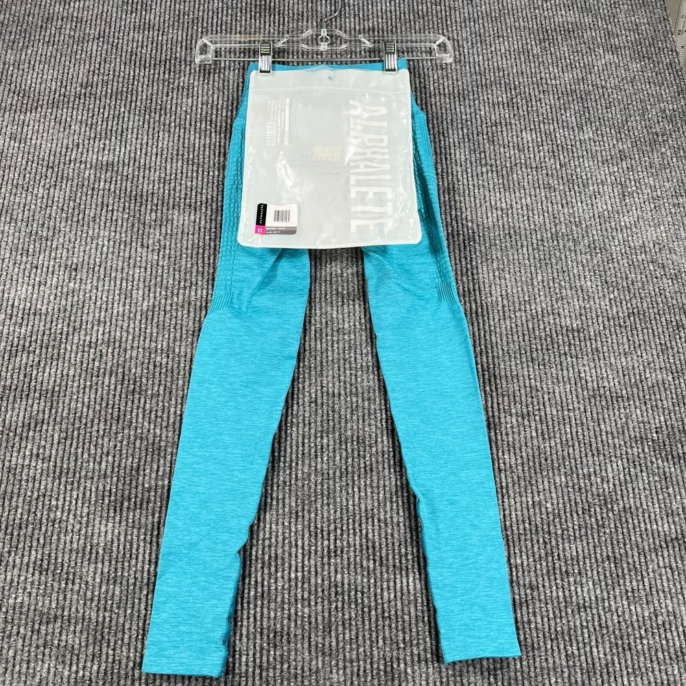 Alphalete Leggings Womens XS Extra Small Blue Active Workout Gym Lift Run New